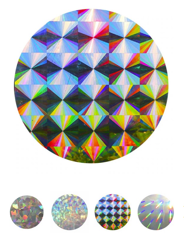 Holographic Window Film / set of 4 12”x18