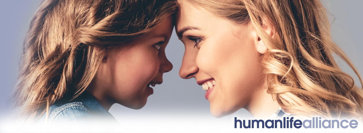 woman and child smiling