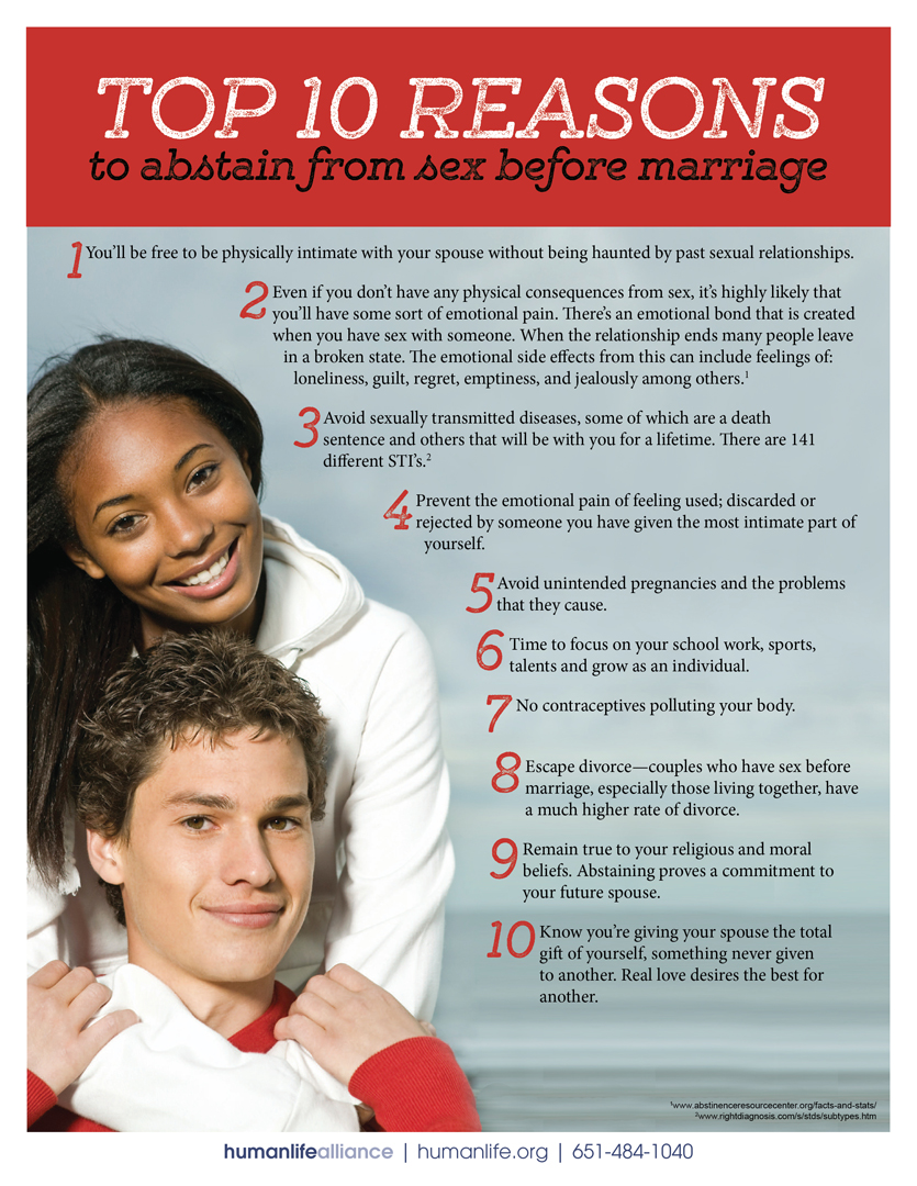 Top 10 Abstinence US Fact Sheet Human Life Alliance