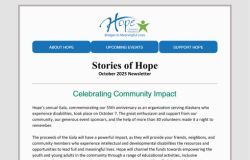 Preview of Hope's Monthly Newsletter