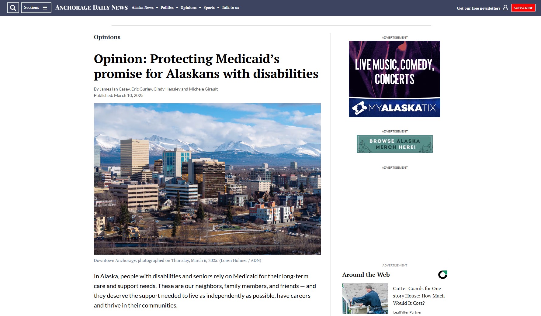 Opinion: Protecting Medicaid’s promise for Alaskans with disabilities
