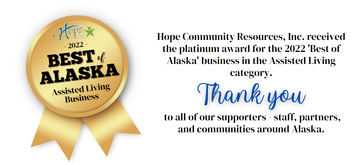 Platinum award for 2022 'Best of Alaska' Assisted Living Business