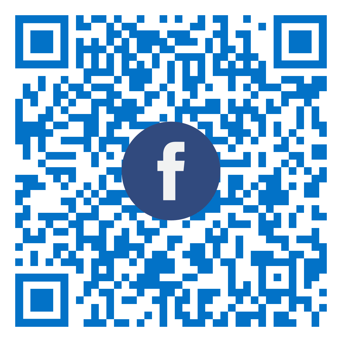 Community Engagement Center Facebook QR code - scan with your smartphone