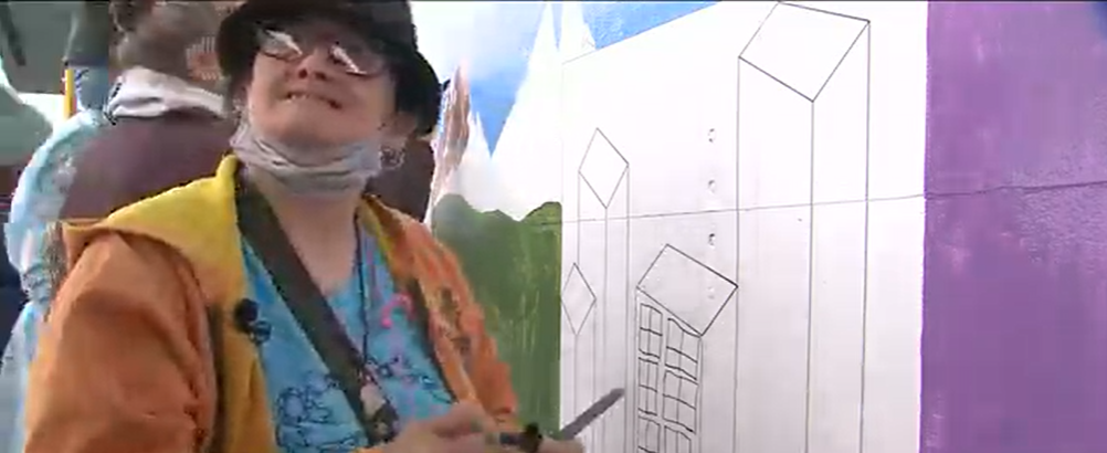 Preview of news broadcast: Hope Community Resources artists get to work on brand new mural