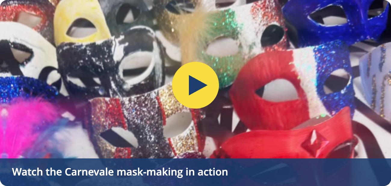 Watch the Carnevale mask-making in action