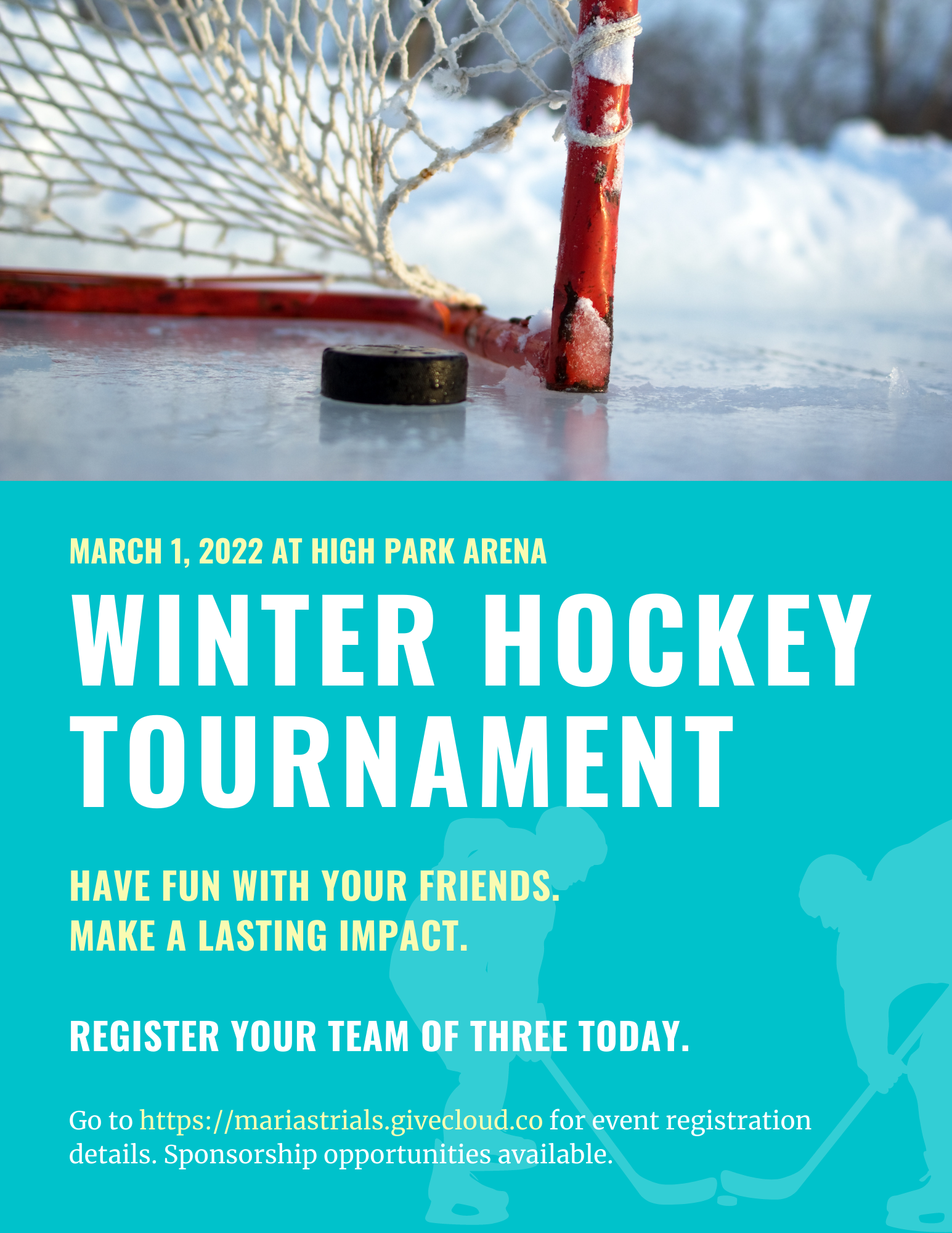 Sample event flyer using Canva