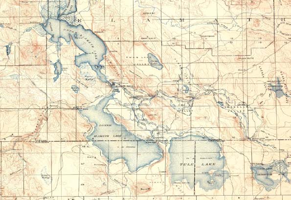 1905 map of the Klamath Basin