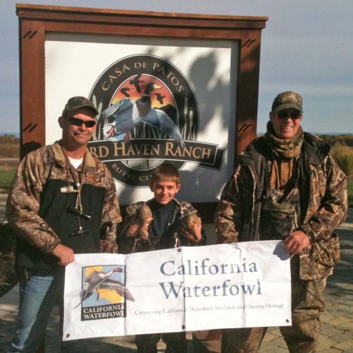 Successful youth hunter at Bird Haven Ranch
