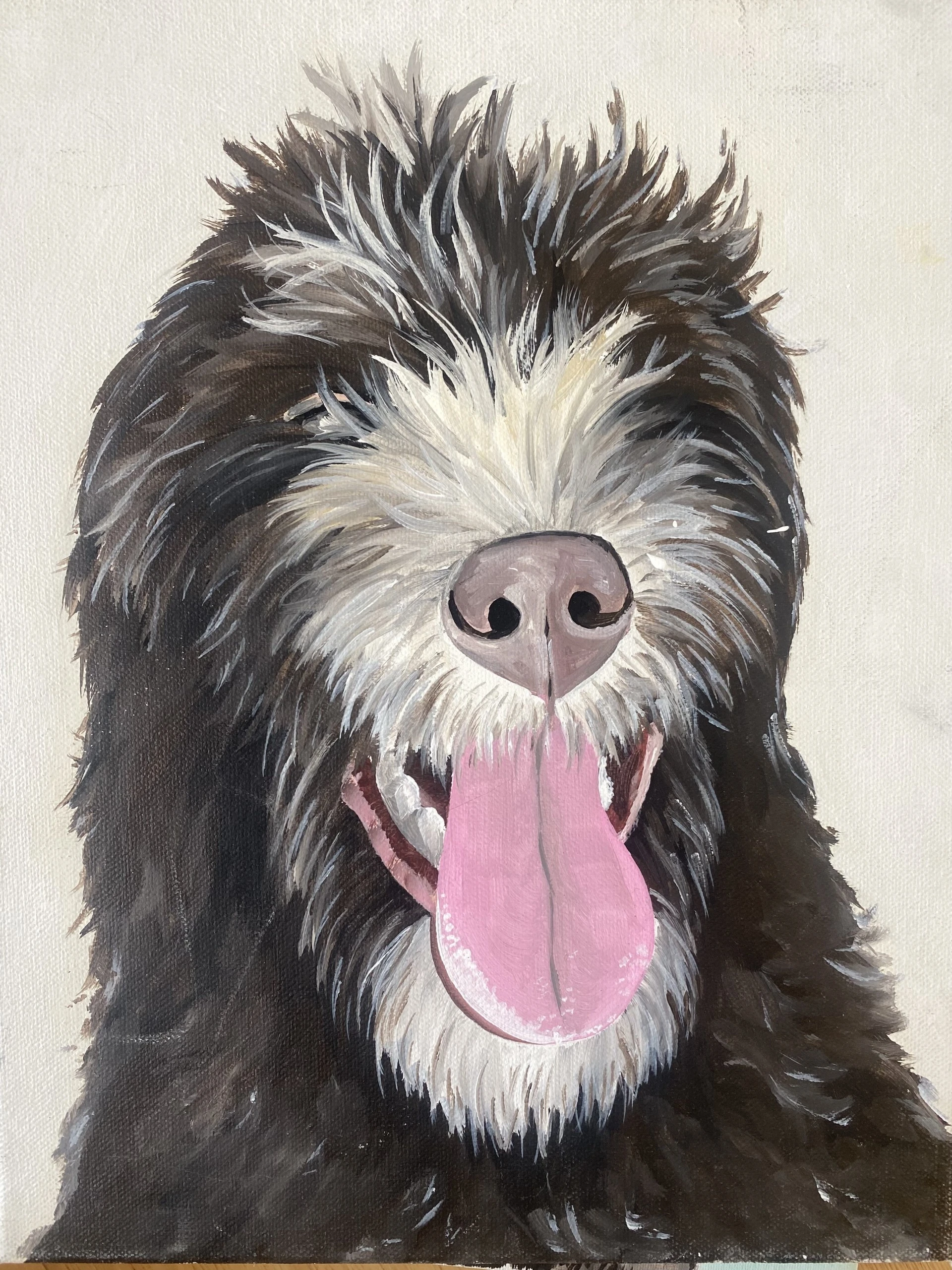 Paint your Pet Paint & Sip ; A beginner acrylic painting on canvas