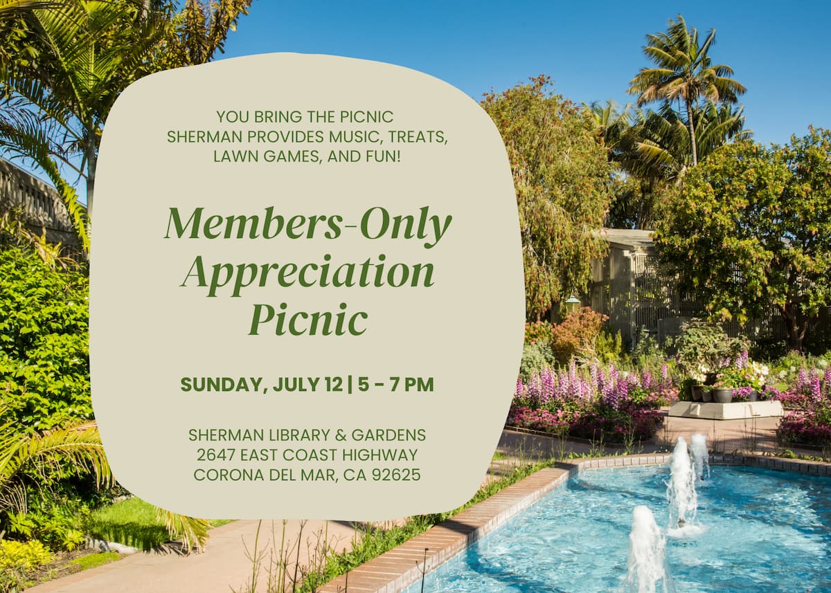 Sherman Library & Gardens 2026 Member Appreciation Picnic