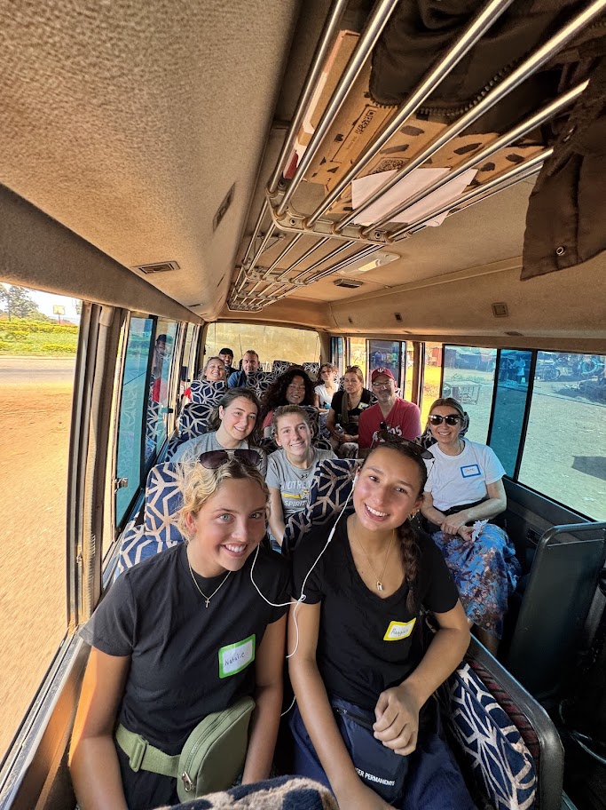 mission team waiting on the bus