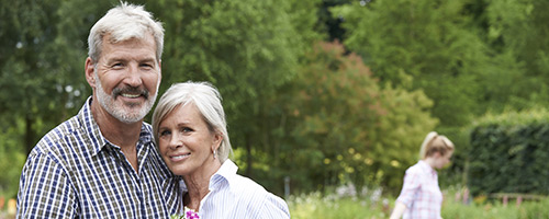 Couple in garden