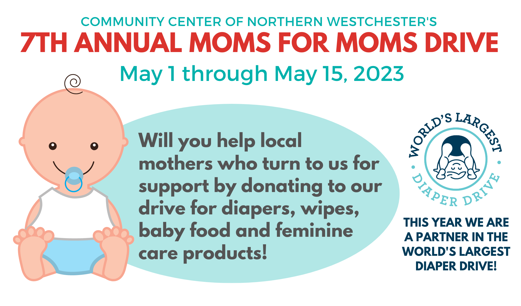 MOMS FOR MOMS BABY DRIVE  Community Center of Northern Westchester