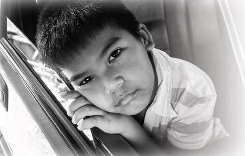 Children in a school bus
