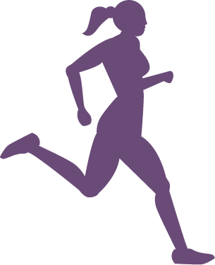 Icon of woman running