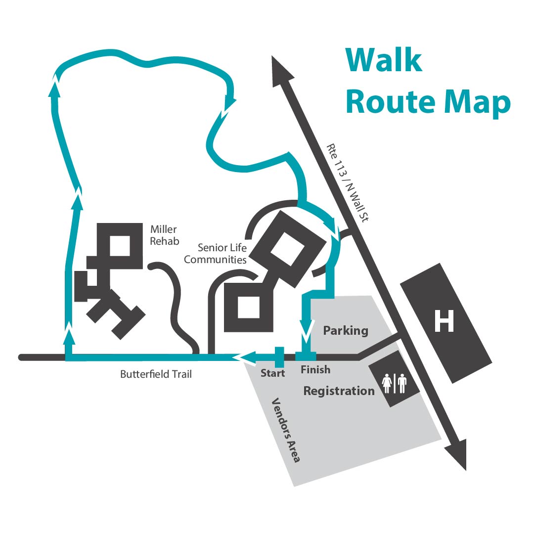 Race to Rebuild walk route map