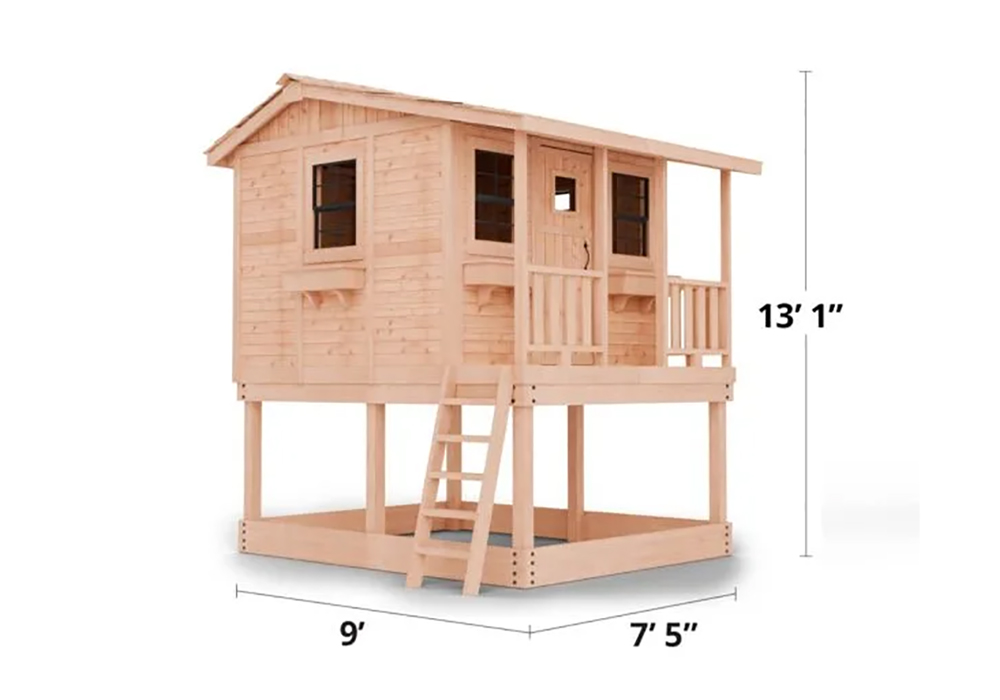 Glade Plumbing and Piping Playhouse &mdash; Outdoor Living Today Cozy Cabin wooden playhouse in Western Red Cedar