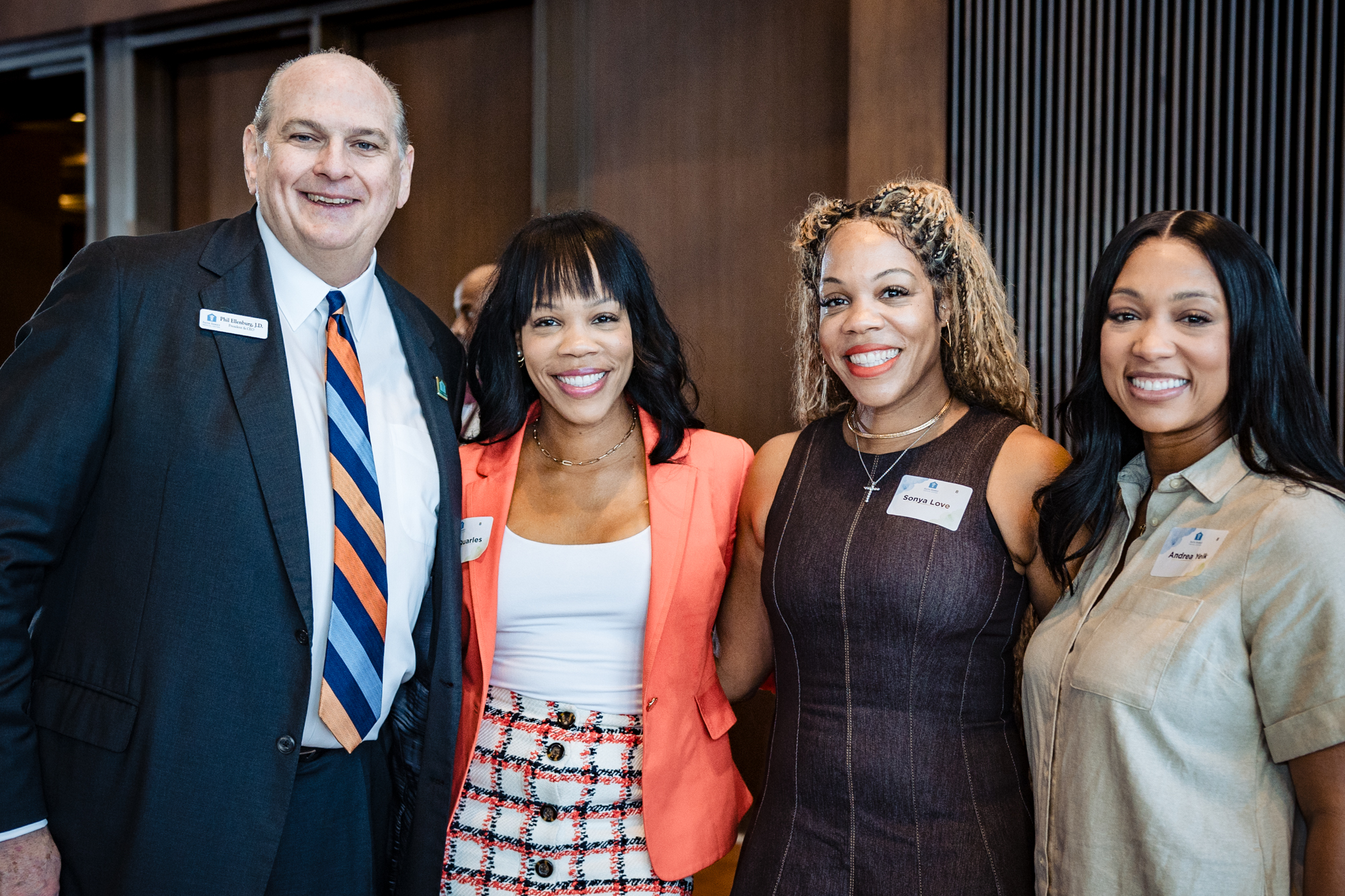 Attendees listening to stories