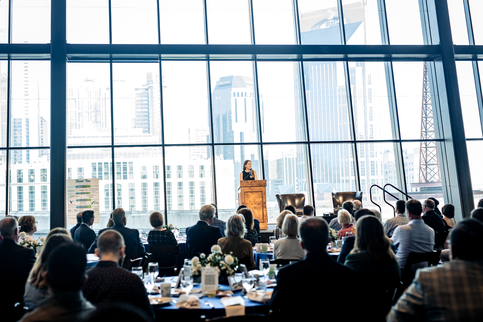 Guests chatting post-program