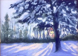 Artist Diane Leifheit - Sunset Through the Trees