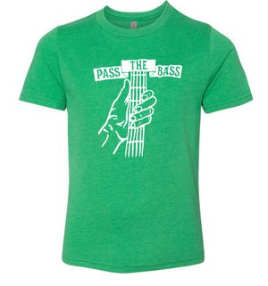 Pass The Bass - Youth Short Sleeve Green T-Shirt