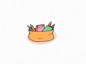 School Supplies (Tiny Hearts)