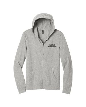 Logo Zip-Up Hoodie (Light Grey)