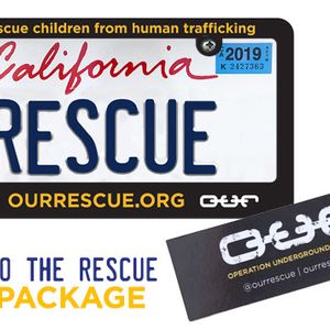 'Rides to the Rescue' License Plate Frame