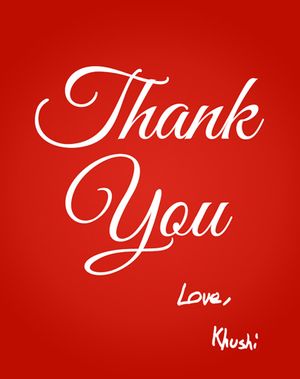 Thank You Card from Kushi