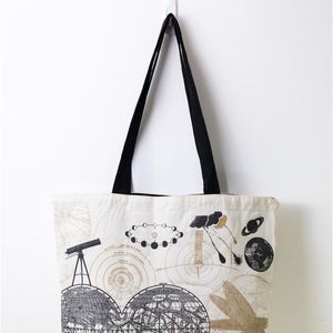 Astronomy Reversible Canvas Tote