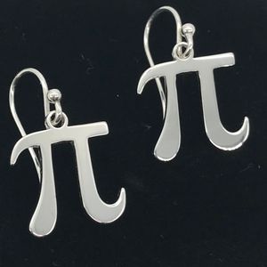 Pi Earrings - Sterling Silver, Handcrafted