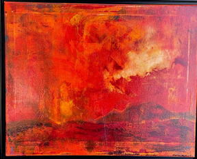 10 - Fire in the Hills - Marion Helmick - $175