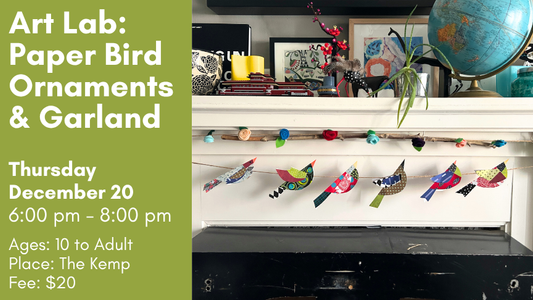 Art Lab: Paper Bird Ornaments, December 20
