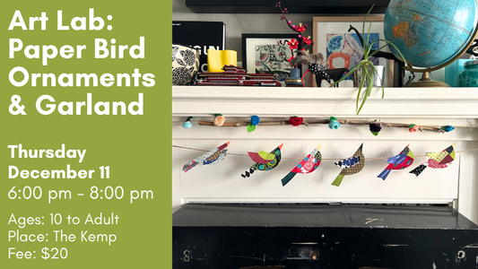 Art Lab: Paper Bird Ornaments, December 11