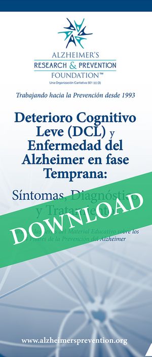Spanish DOWNLOAD IT NOW- Brochure: Mild Cognitive Impairment (MCI) and Early Alzheimer's Disease