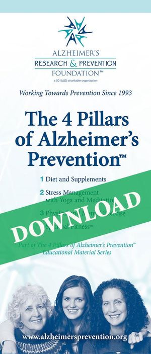 DOWNLOAD IT NOW - Brochure: The 4 Pillars of Alzheimer's Prevention