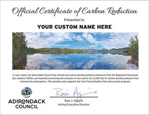 Carbon Reduction Certificate