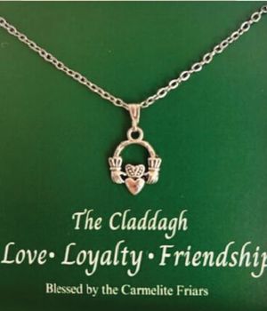 Claddagh Pendant Necklace and Prayer Card