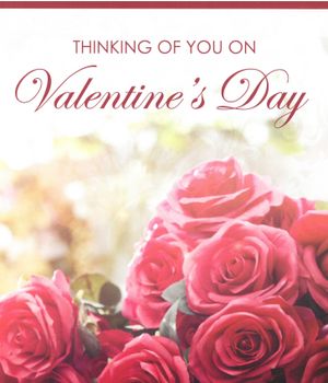 Valentine's Day Thinking of You Enrollment Card