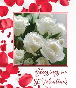 White Roses Valentine's Day Enrollment Card
