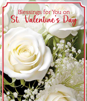 White Roses Valentine's Day Enrollment Card