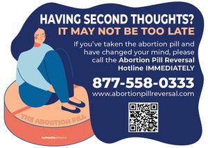 3. Abortion Pill Reversal Sticker - English