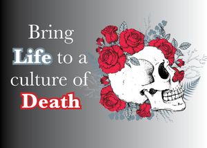 6. Bring Life to a Culture of Death Sticker (Gradient)