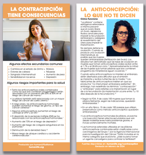 Contraception Has Consequences Spanish Fact Card