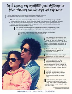 Top 10 Abstinence Spanish Fact Sheet