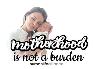 Motherhood is not a burden Laptop/Bumper Sticker