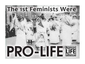The 1st Feminists were Pro-Life Laptop/Bumper Sticker