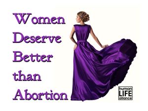 Women deserve better than abortion Laptop/Bumper Sticker