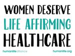 Women deserve Life Affirming Healthcare Laptop/Bumper Sticker
