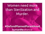 Women need more than Sterilization and Murder Laptop/Bumper Sticker